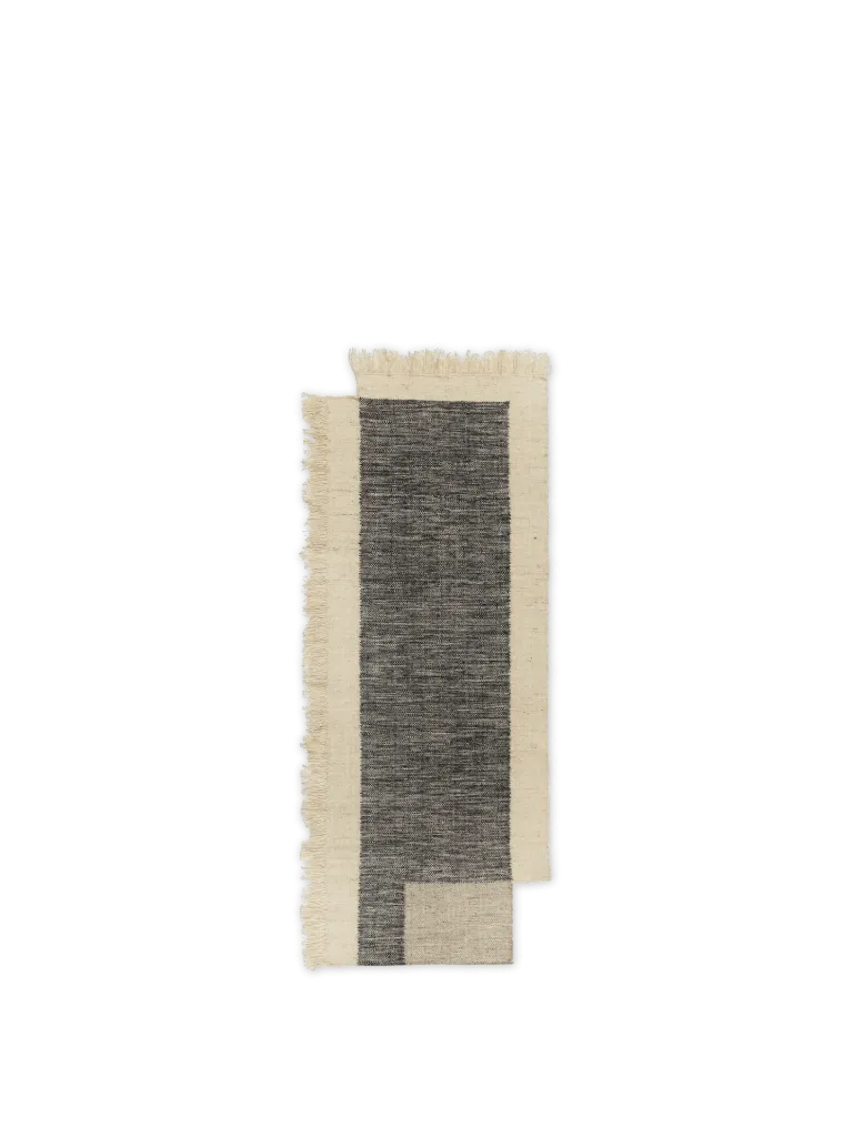 [1104268145] Counter rug 80x200 - charcoal/off white