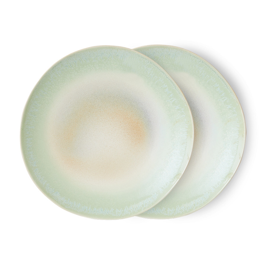 70s Ceramics : assiettes plates, Palms