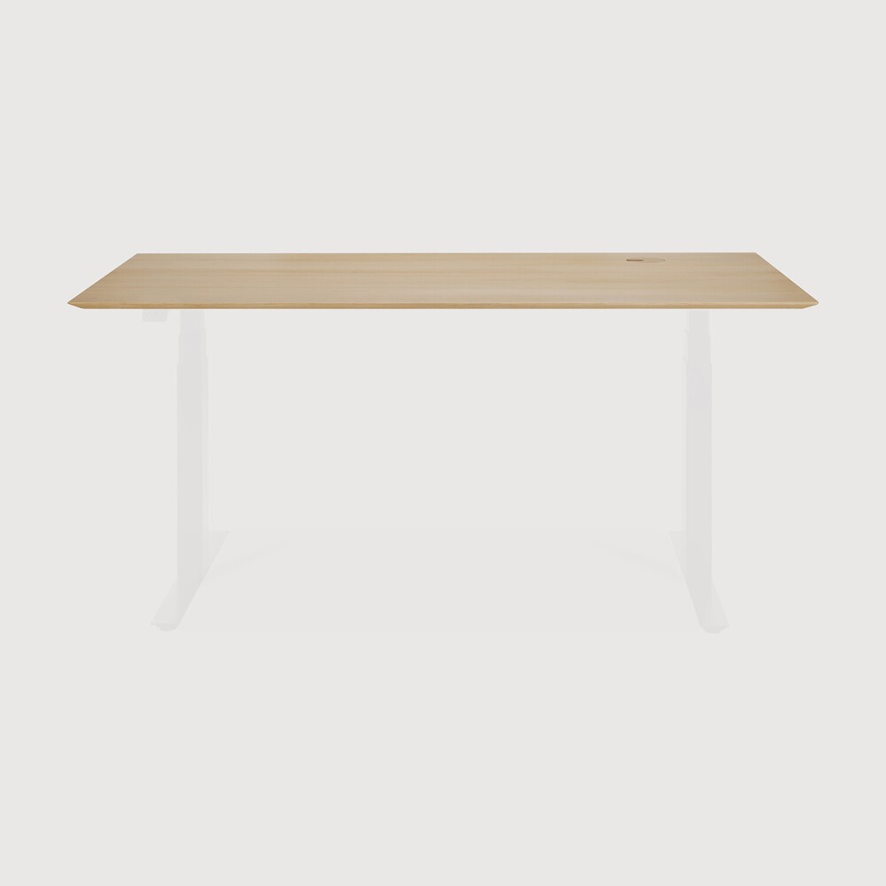 Bureau ajustable bok - plateau chêne vernis - 160x80cm