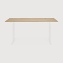 Bureau ajustable bok - plateau chêne vernis - 160x80cm
