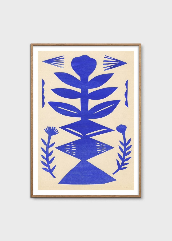 [17420-7] Anne laval - blue paper cut - 50x70cm