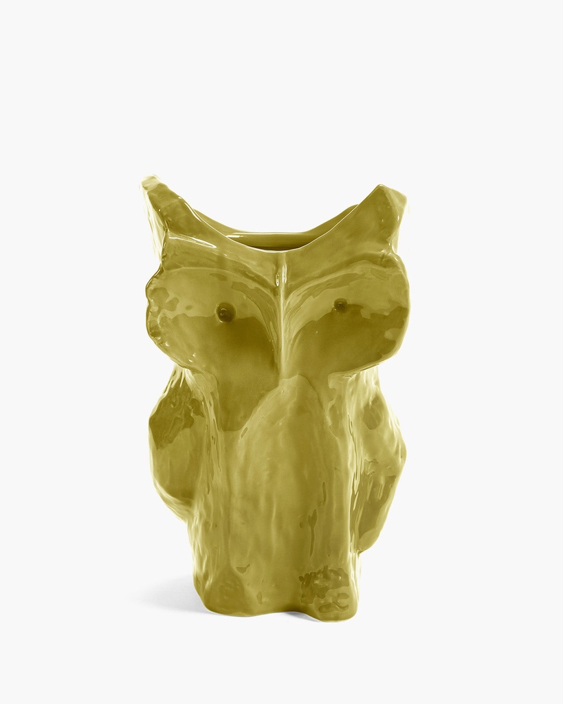 Vase Hibou L – jaune – D19,5 H30