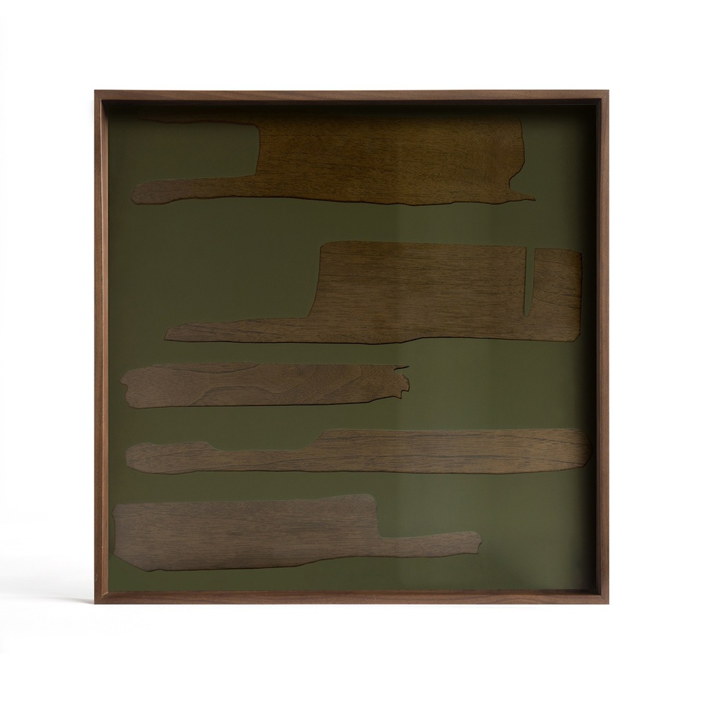 [20590] Plateau en verre l - moss - 51x51x4 cm