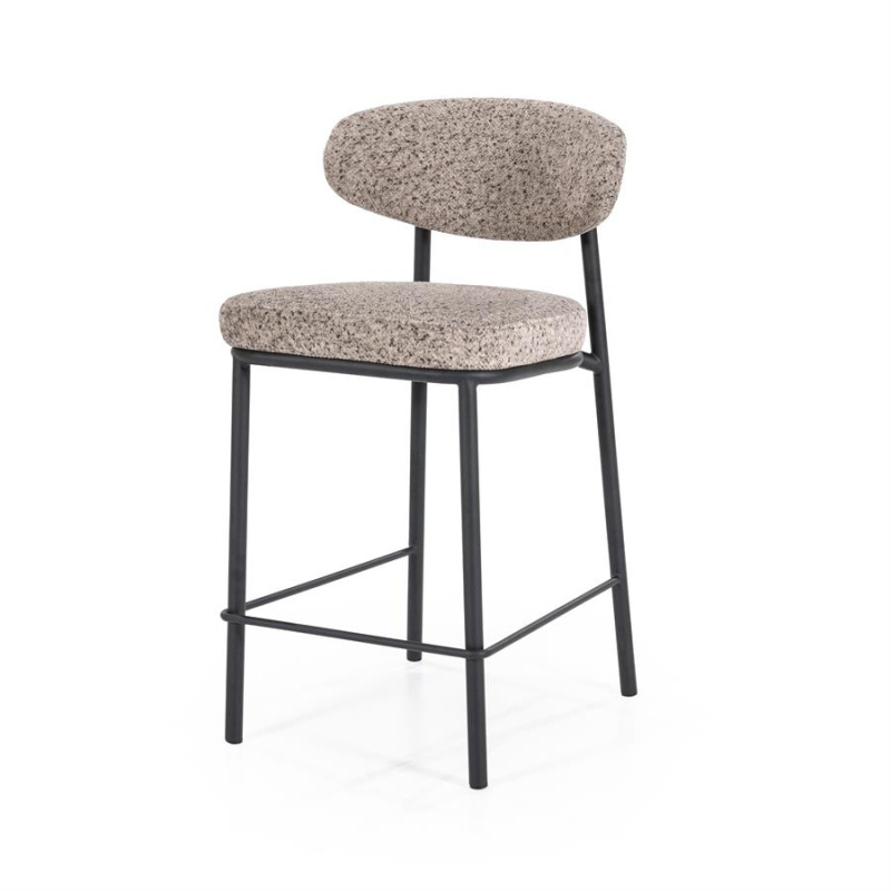 [240174] Tabouret de bar jari - taupe - 50x52,5x92 cm