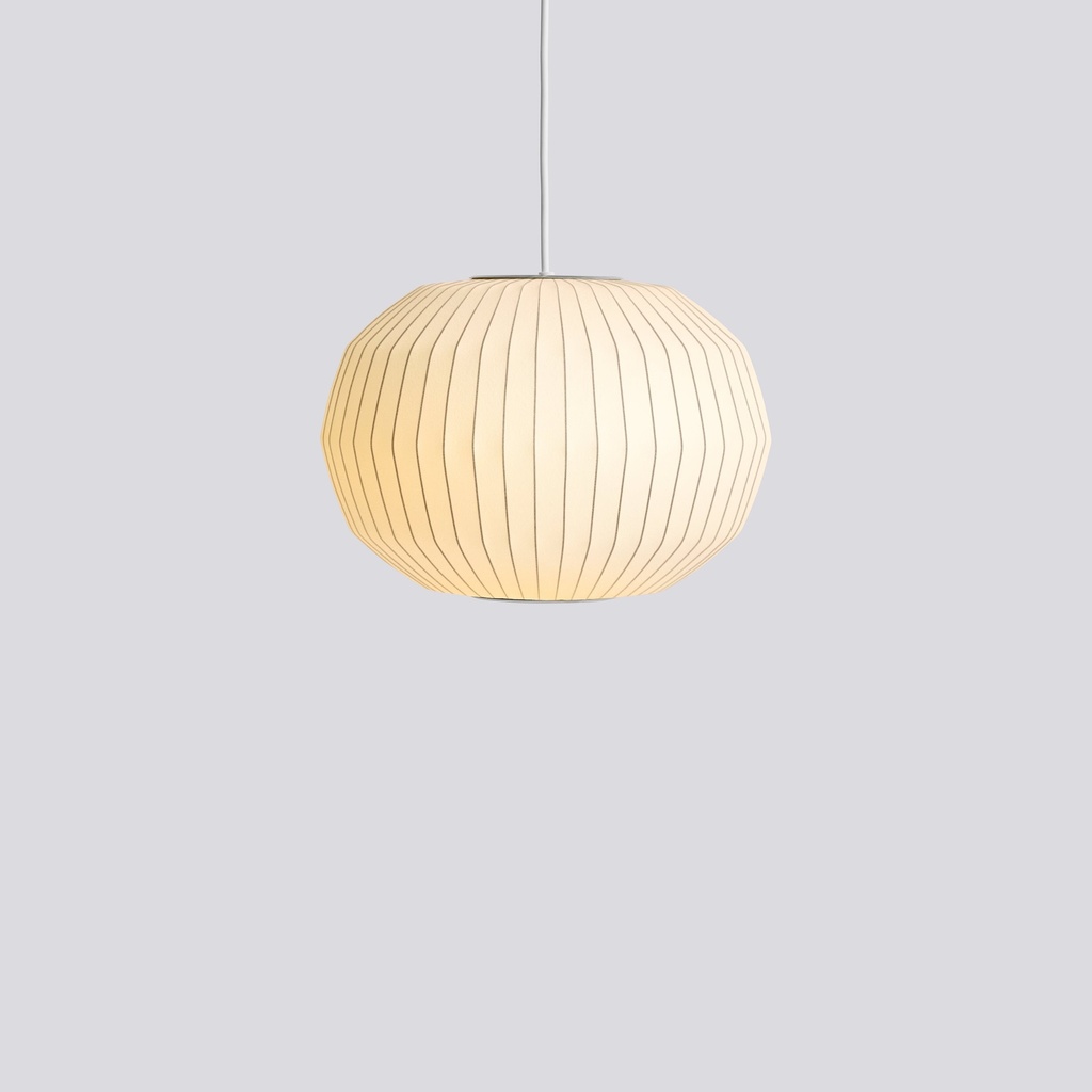 [AE383-A601-AB14] Suspension Nelson Angled Sphere Bubble – blanc cassé – Small