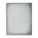 Bronze wall mirror - heavy aged - metal frame - rectangular