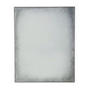 Clear wall mirror - medium aged - metal frame - rectangular