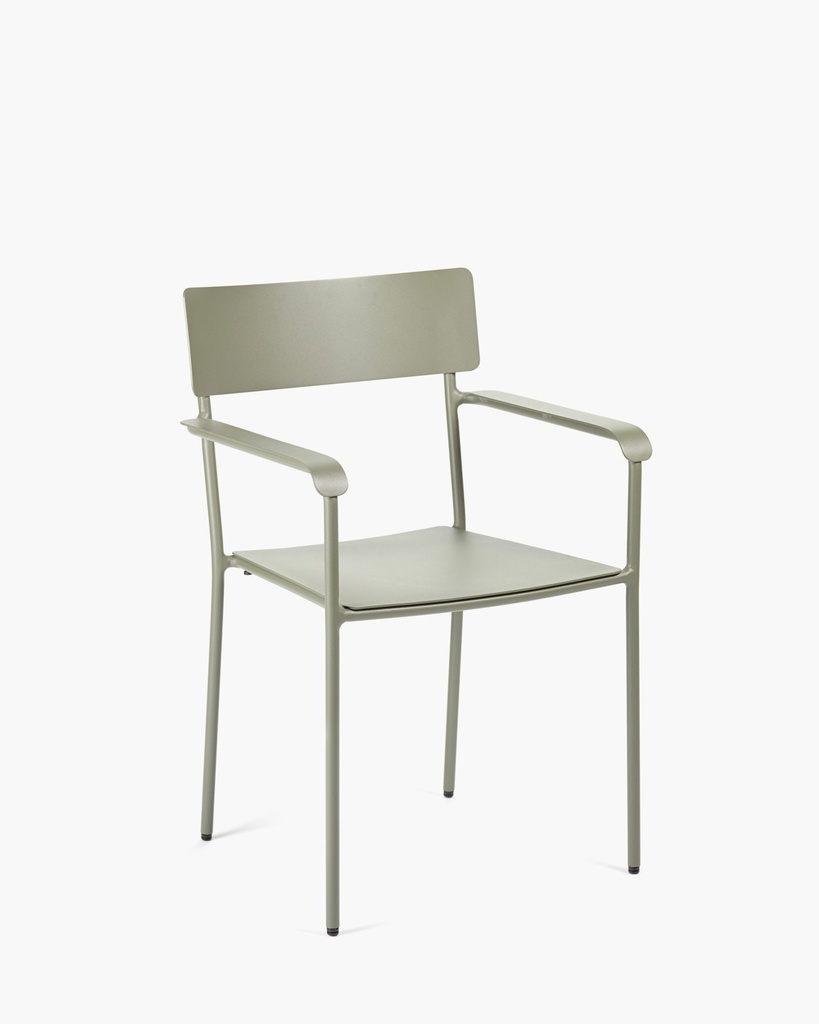 Chaise a accoudoirs august l49 x l48 x h85 cm eucalyptus vert