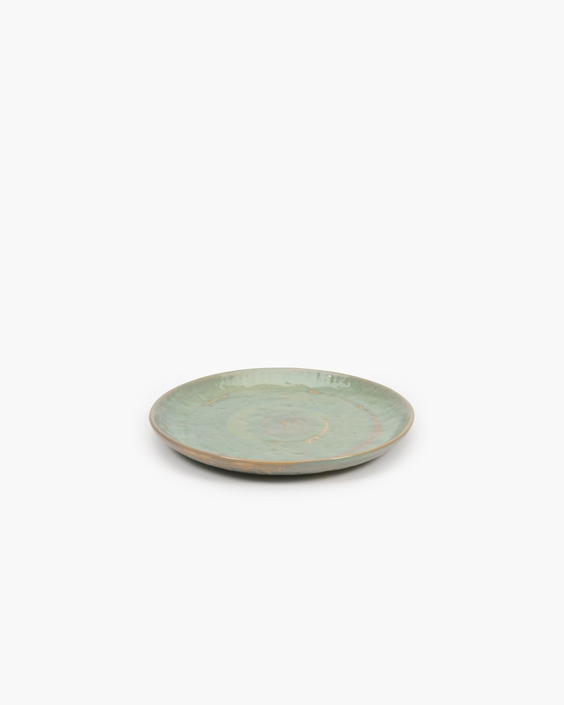 Assiette m  d20,5 h1,9 vert de mer