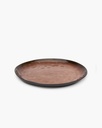 Assiette ronde large d34 brun