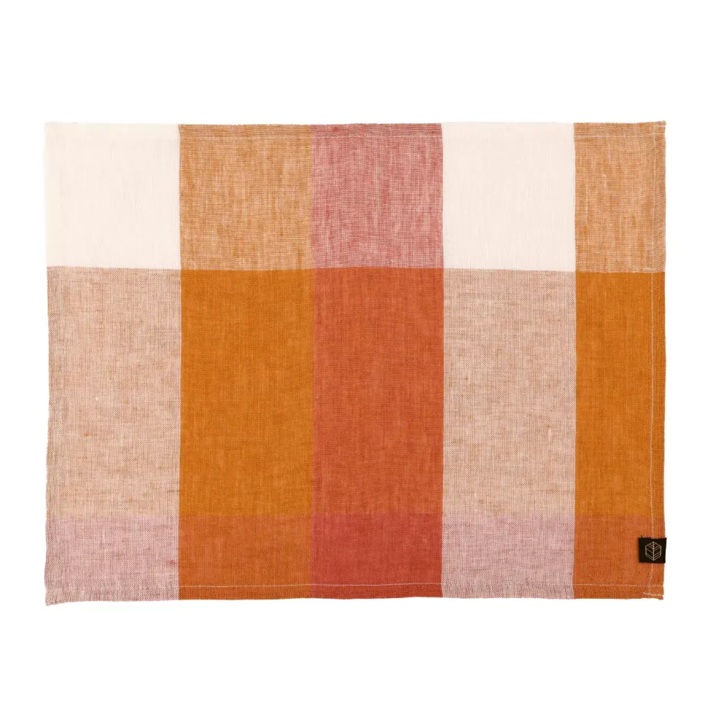 [100131_04_033] Set / serviette - TENERIFE - terre brulée 35 x 48cm