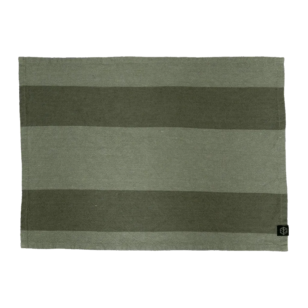 [100132_02_033] Set / serviette - SANTA CRUZ - kaki 35 x 48cm