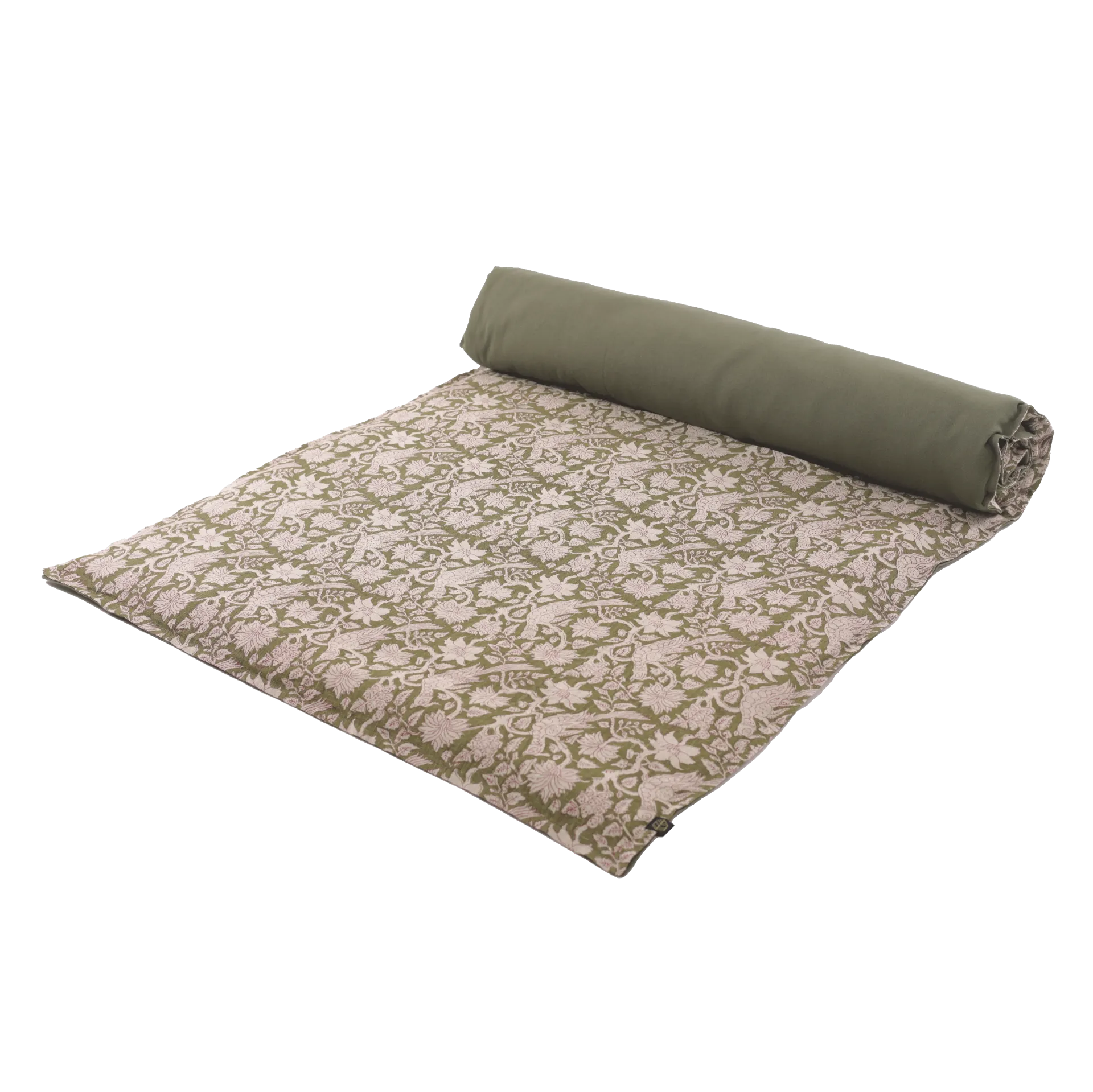Housse d'édredon Jaipur kaki 85 x 200