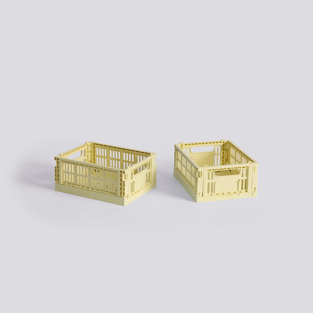 Caisse Colour Crate Mini – lot de 2 – jaune clair