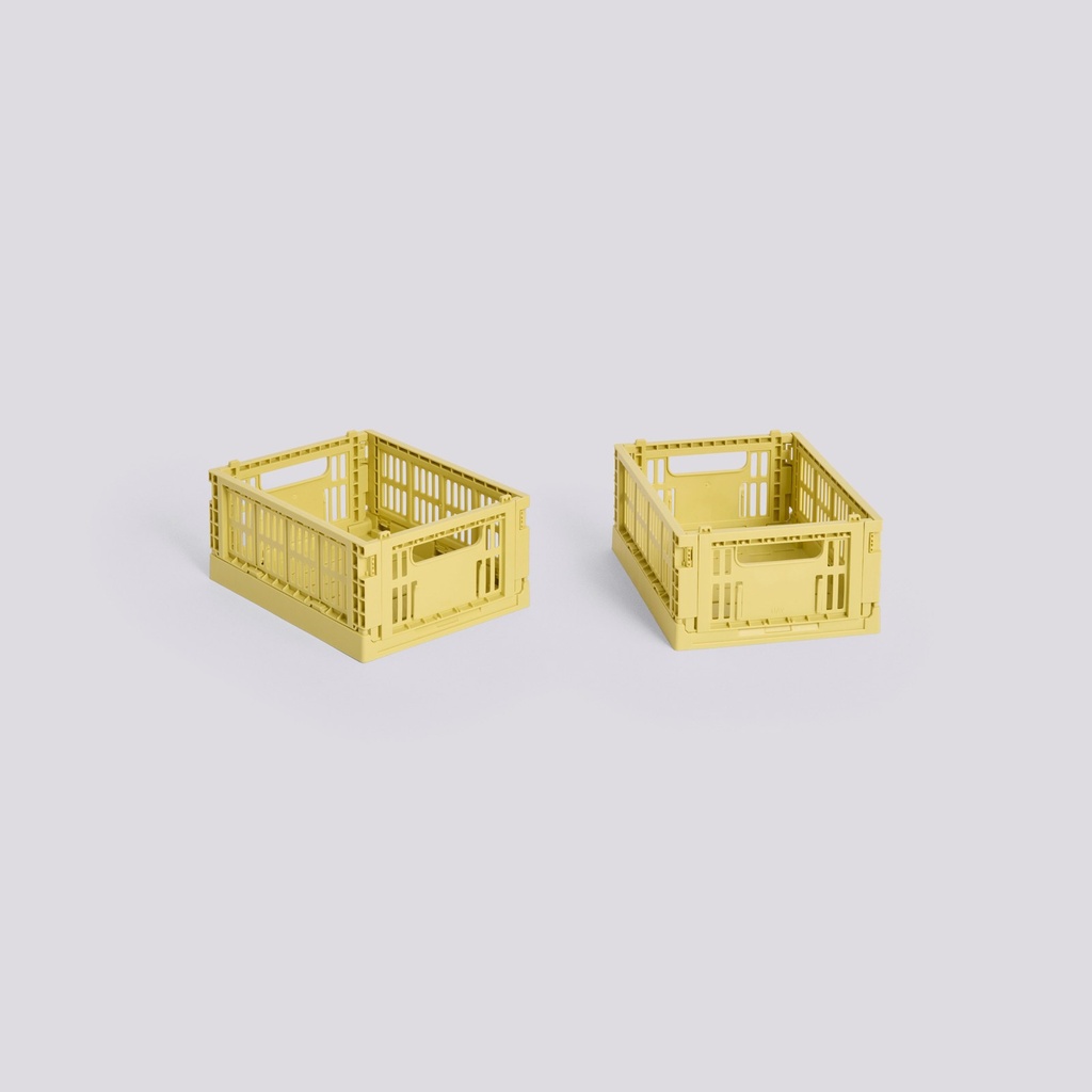 Caisse Colour Crate Mini – lot de 2 – jaune grisé