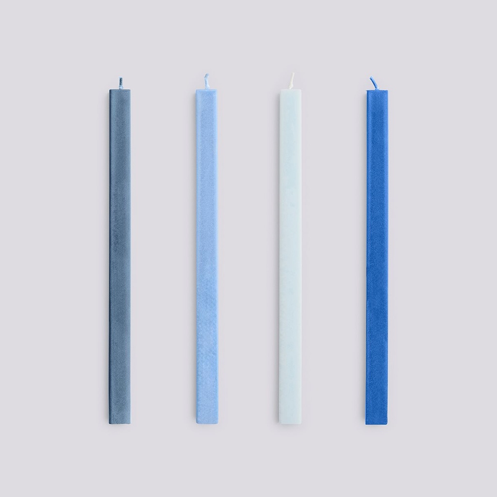 [AE729-F445] Lot 4 bougies Square – bleue – H24
