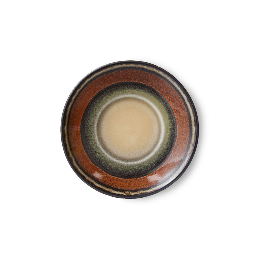 [ACE7303] 70s Ceramics : soucoupe, Dark roast