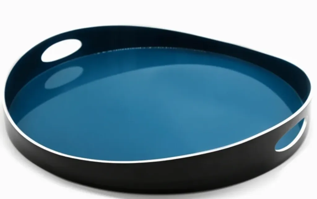 Plateau basile - Bleu Sarah D40cm
