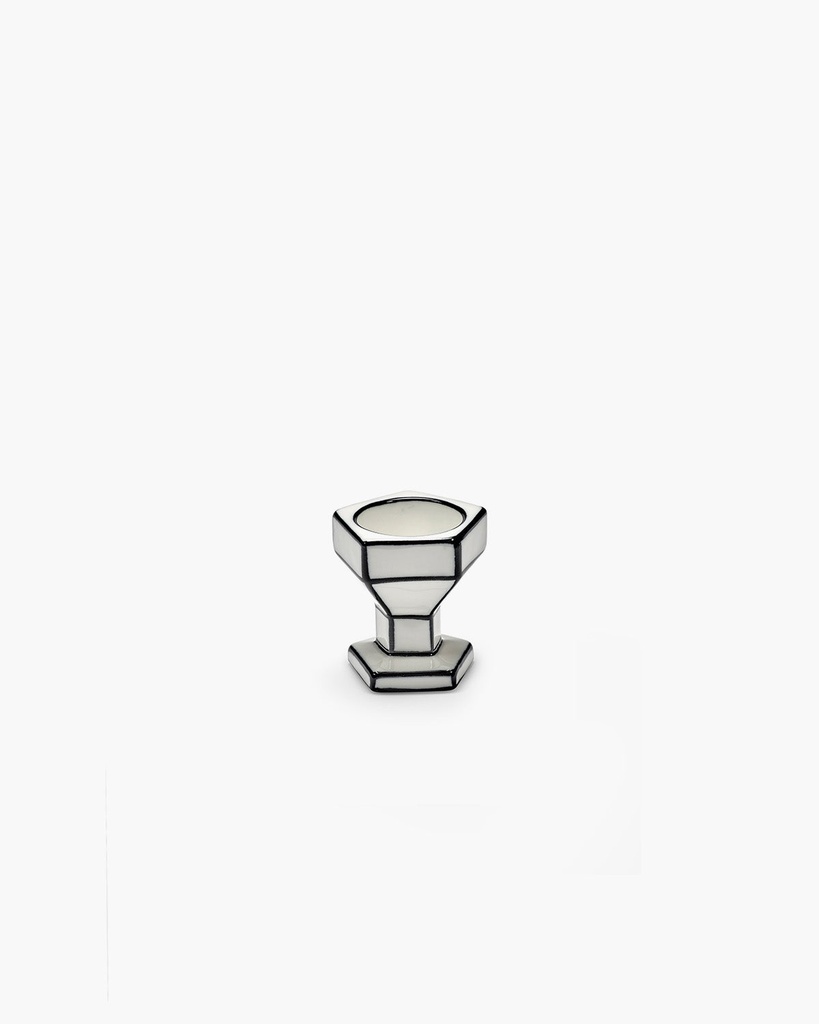 Coquetier – blanc/noir – D6.2 H6.4cm