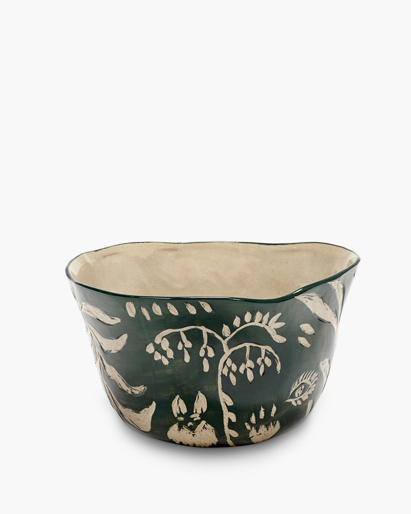POT DE FLEURS 09 GREEN BEIGE - 30 X 28 H18cm