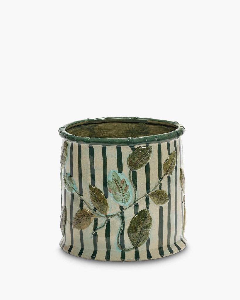 POT DE FLEURS 11 GREEN BEIGE - D29 H28cm