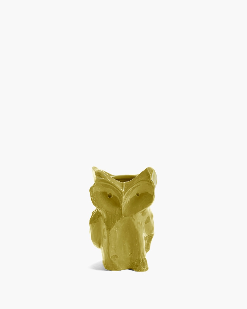 Hibou Vase XS - Jaune H12cm