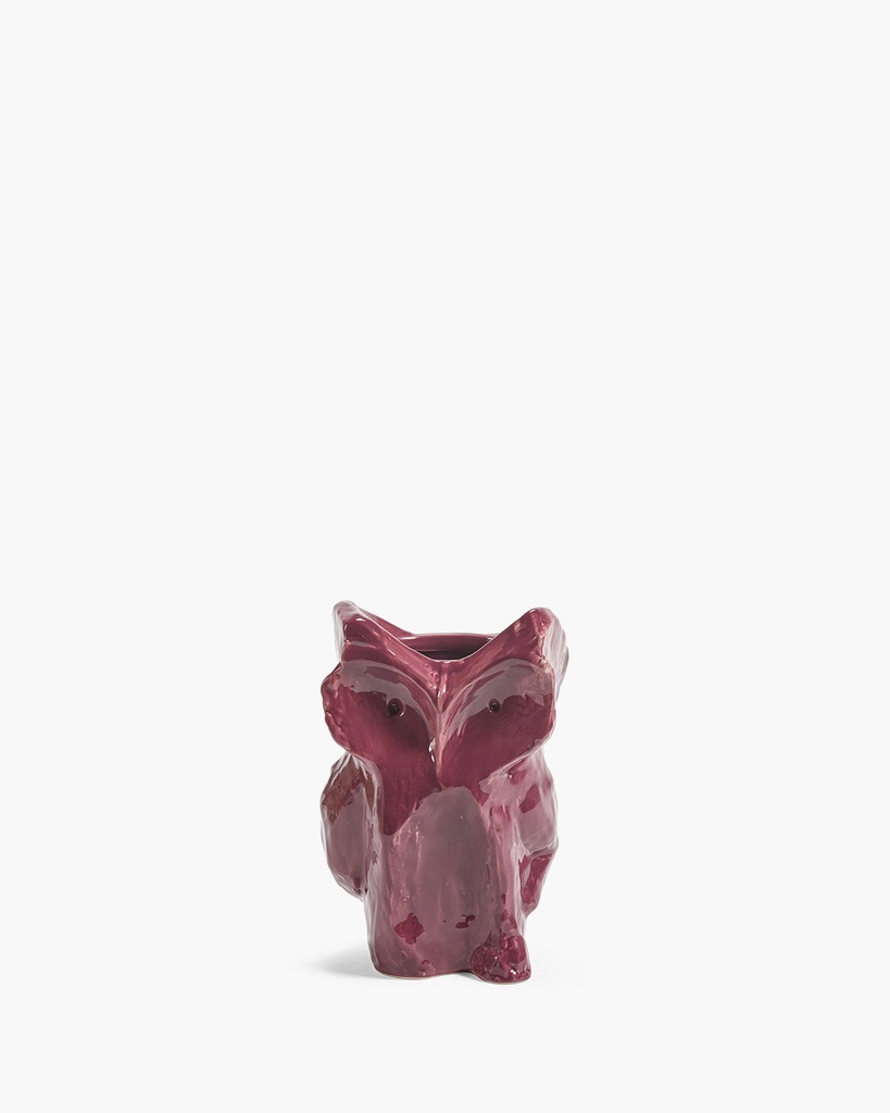 [B7326201-405] Vase Hibou XS – aubergine – H12cm