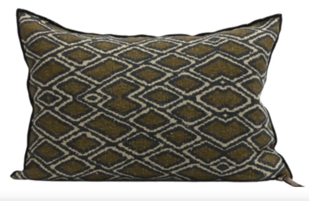 Coussin vice versa - lin wabi sabi imprimé - Samarkand bronze - 40x60