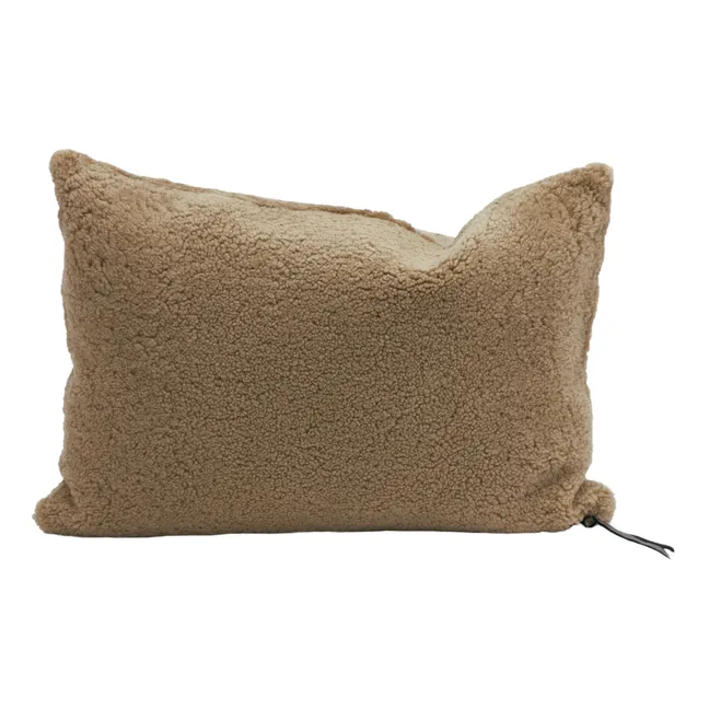 Coussin vice-versa - Bouclette Teddy - Havane 30x50