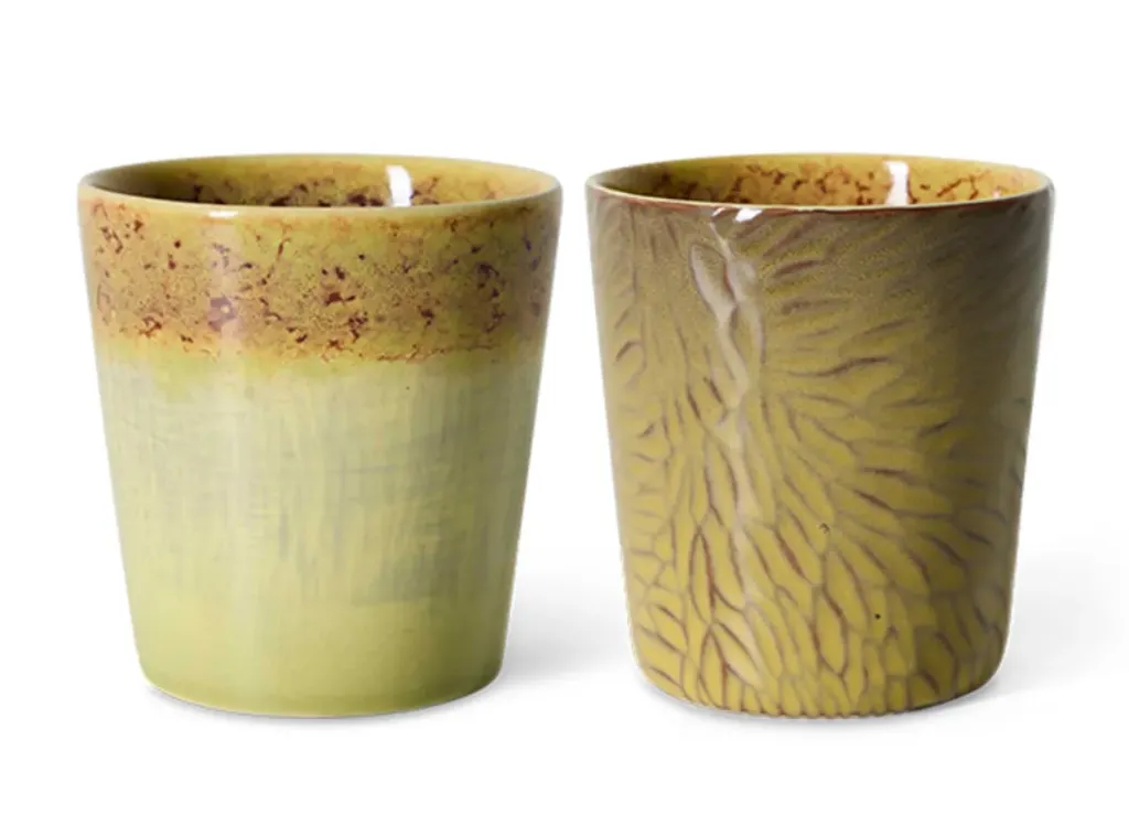 [KST2001] 70s Ceramics : mugs Van Gogh, Tournesols (set de 2)