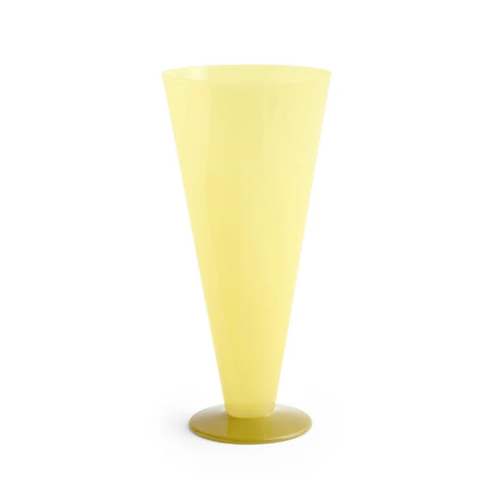 [AF574-A603-AU91] Vase conique L D17,5 H27 Citron