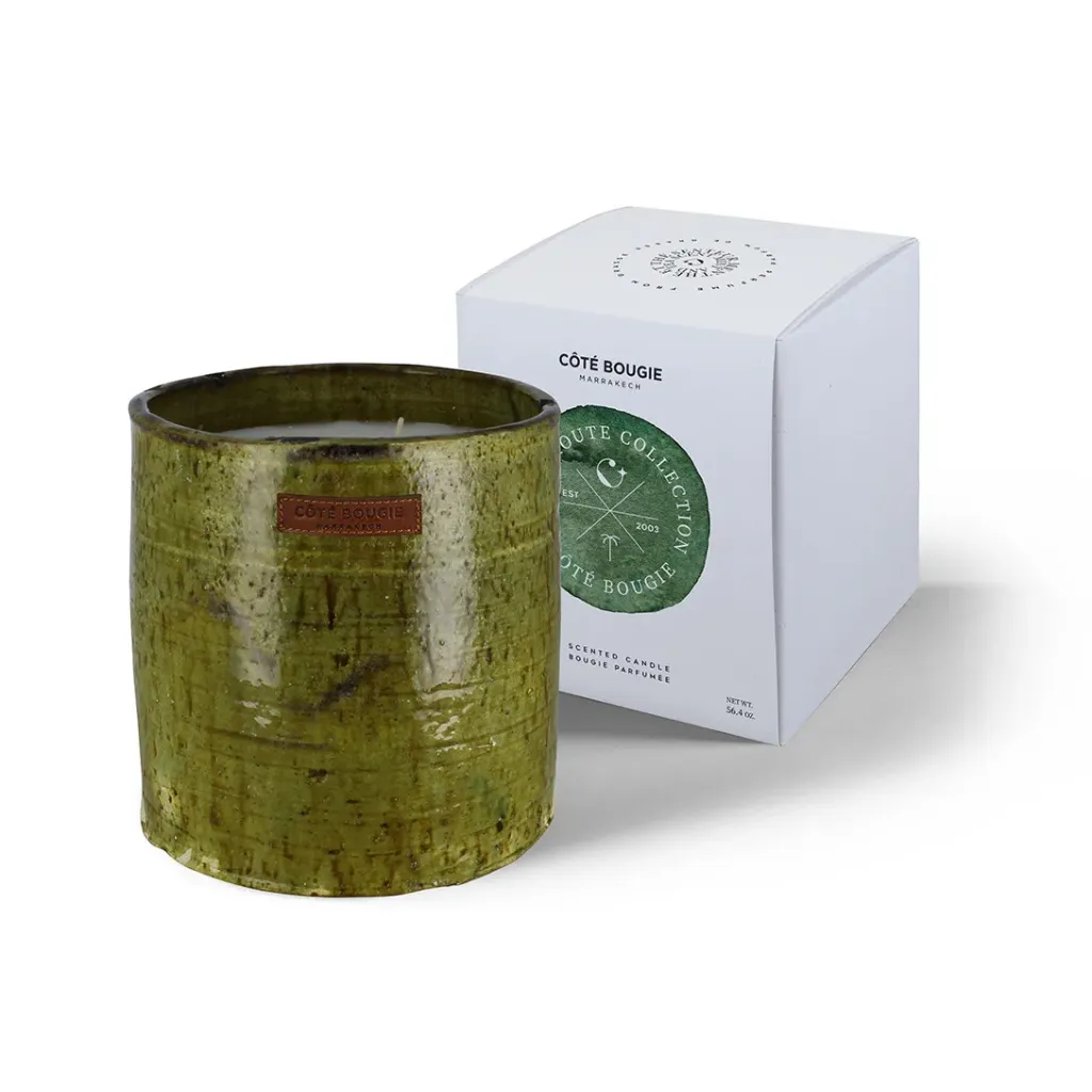 BOUGIE TAMEGROUTE VERTE L - MENTHE & THE 15x15