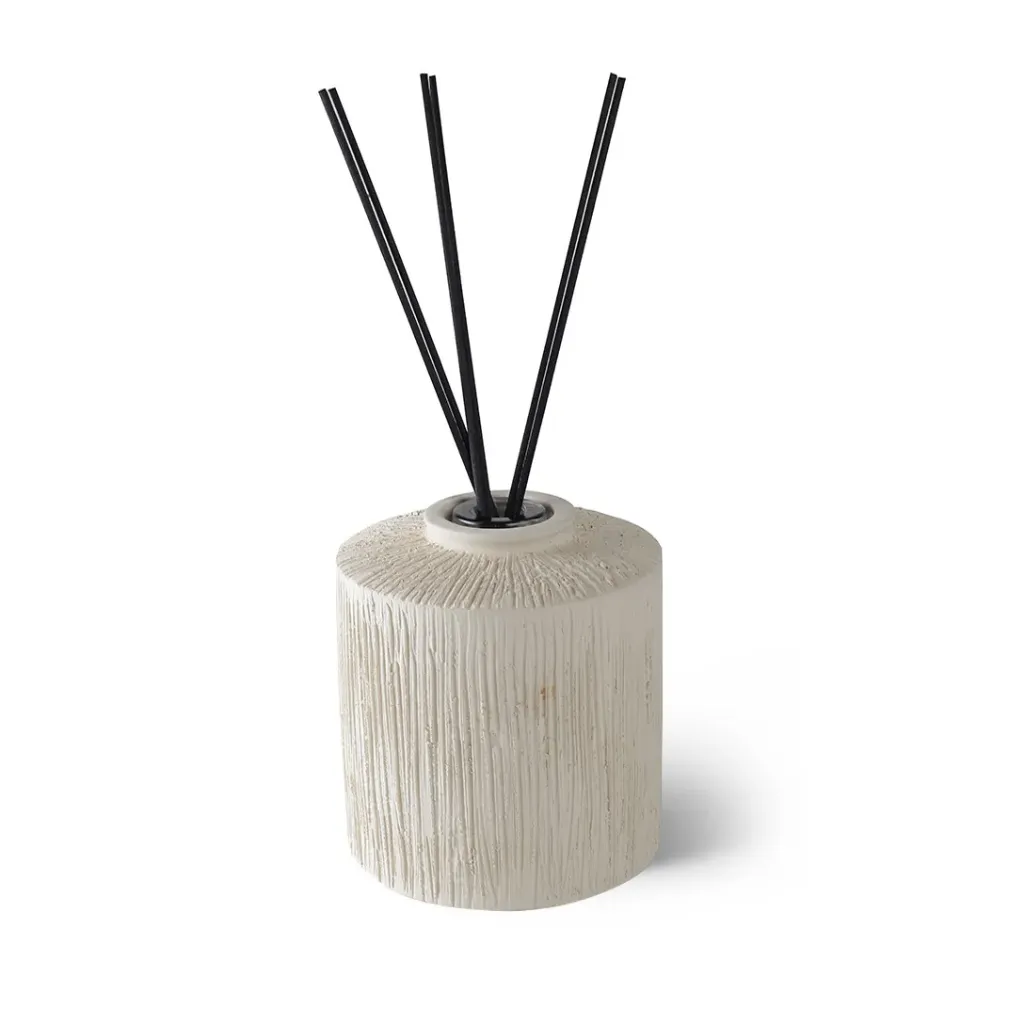 Diffuseur céramique striée blanc - fleur d'oranger 500 ml