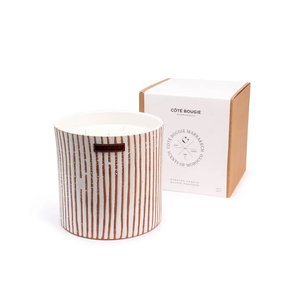 [BP-ZEBRE-TERRA-XL] BOUGIE ZEBRE TERRA XL - KAMOUN 20x20