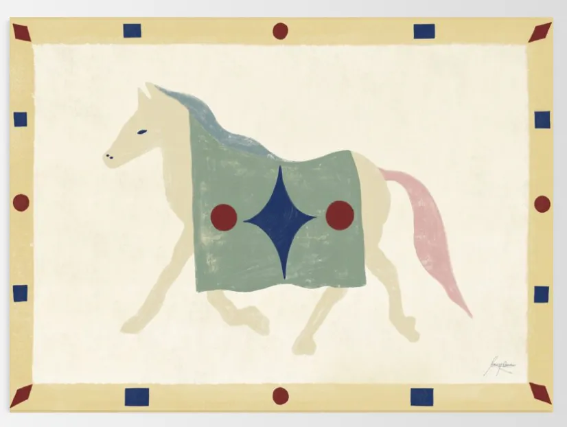 [17491-03] Lucrecia Rey Caro, Horse Geometri 30x40