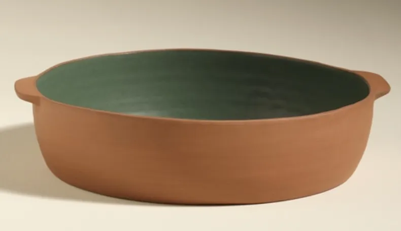 Plat rond terra L - forêt 31x29