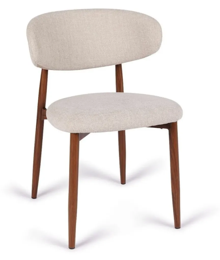 Chaise Georgia Beige Pied Noyer