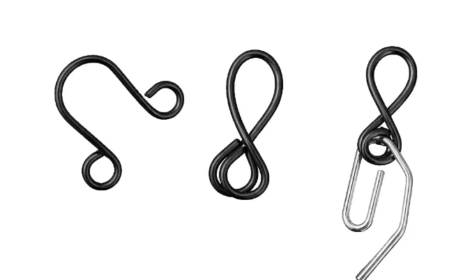 [SETLYRE01] Suspendeurs LYRE Noir set de 20