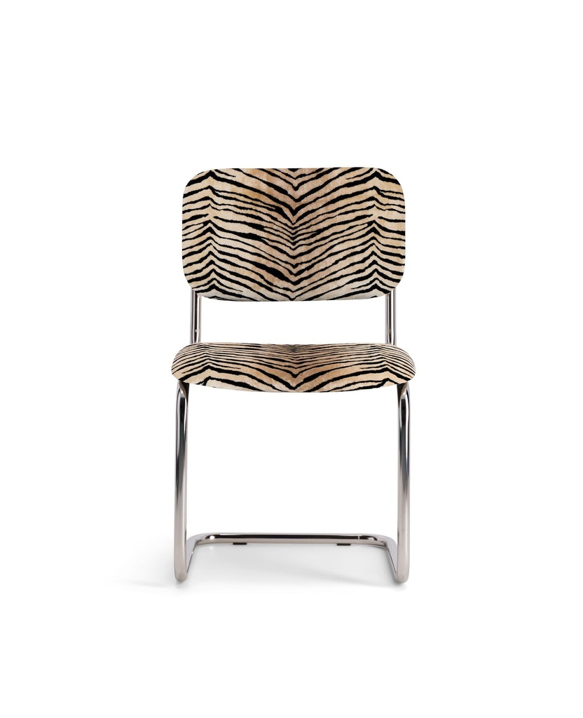Chaise Classica velours tigre