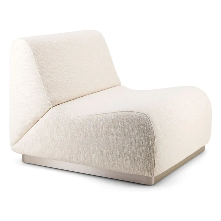 [T25CAN02B2BT001] Chauffeuse modulable Rotondo tissu tramé crème