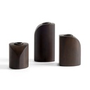 Bougeoir PI – acajou brun foncé – 6×6×12 cm