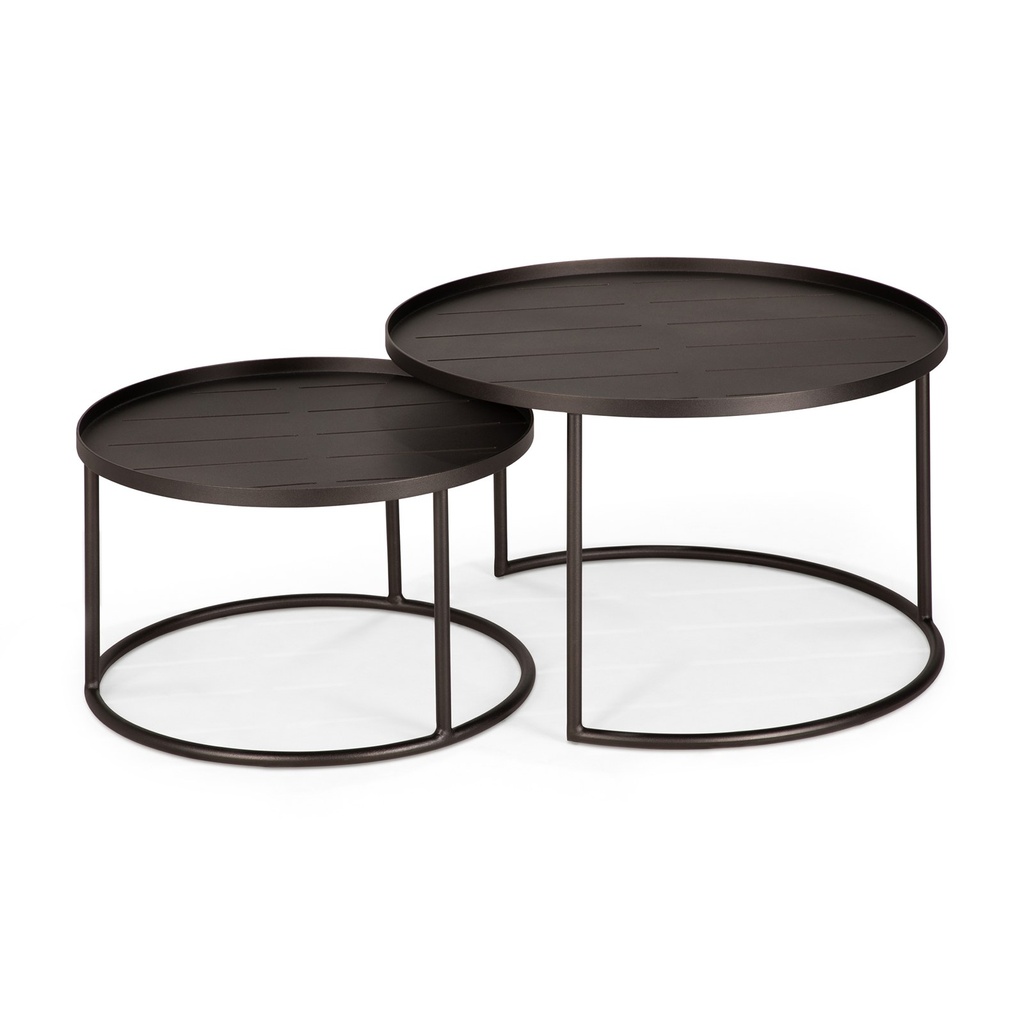 [30009] Set de tables basses à plateaux de jardin