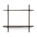 Bureau mural PI – acajou brun foncé – 140×48×126 cm