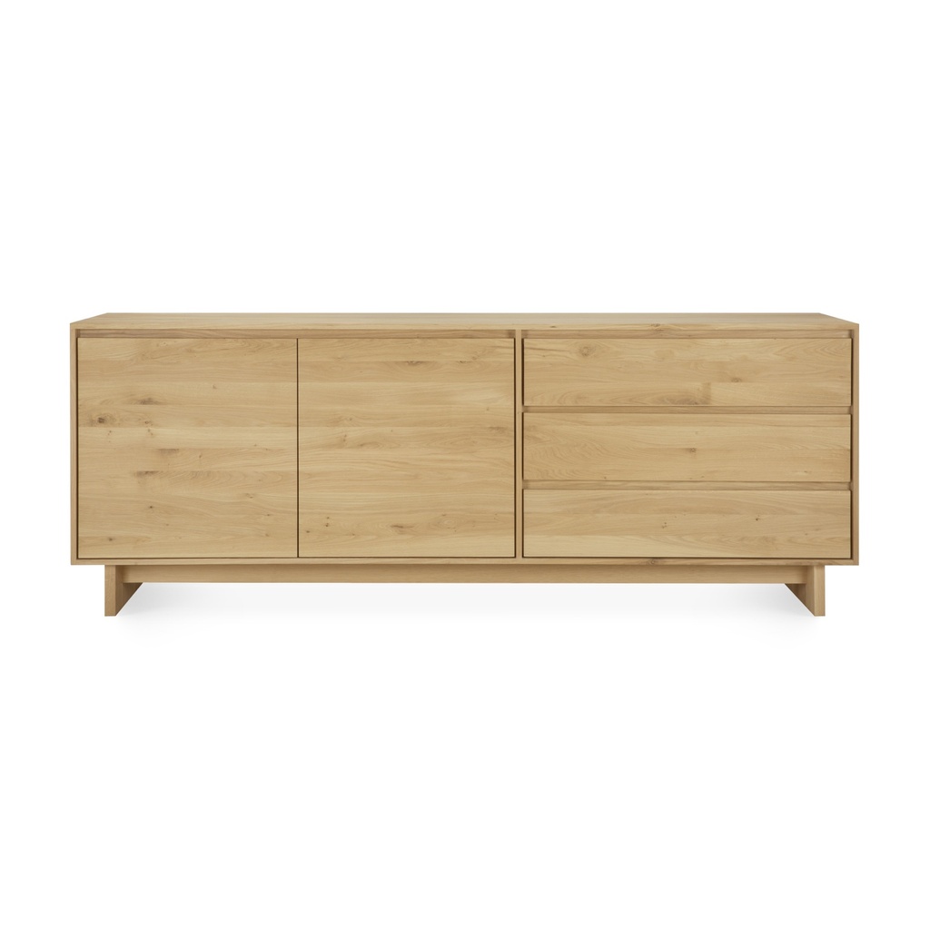 Buffet Wave – chêne naturel – 205×46×77 cm