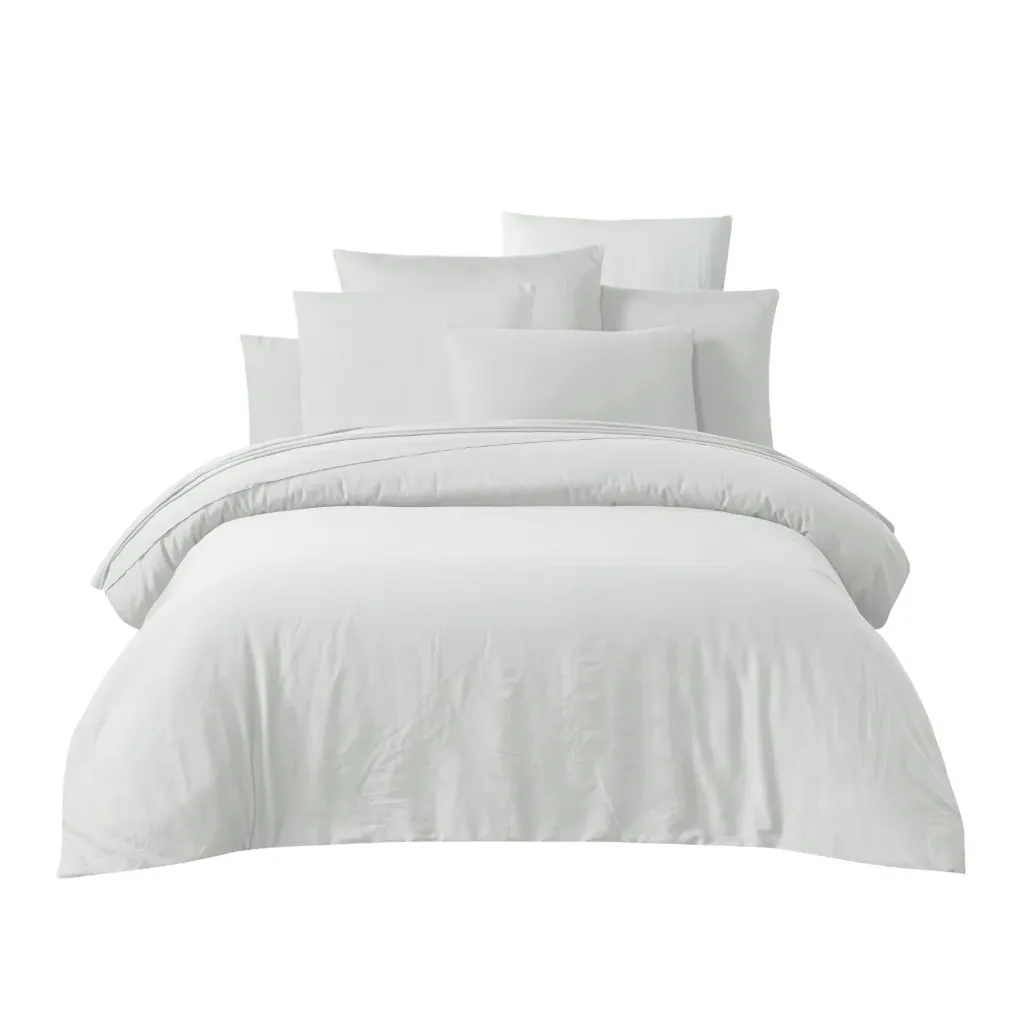[H010_DH2_000] Linge de lit TALOA Blanc (Drap housse 140 x 200)