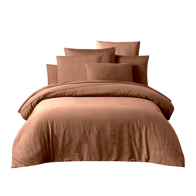 [H010_DH2_009] Linge de lit TALOA Mocaccino (Drap housse 140 x 200)