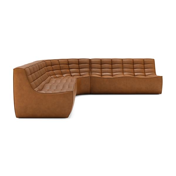 [22068] Compositions canapé N701 – Old Saddle (2x2 places + angle arrondi 90°)