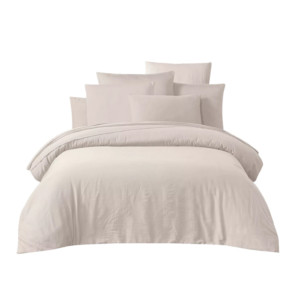 [H010_DH2_010] Linge de lit TALOA Craie (Drap housse 140 x 200)