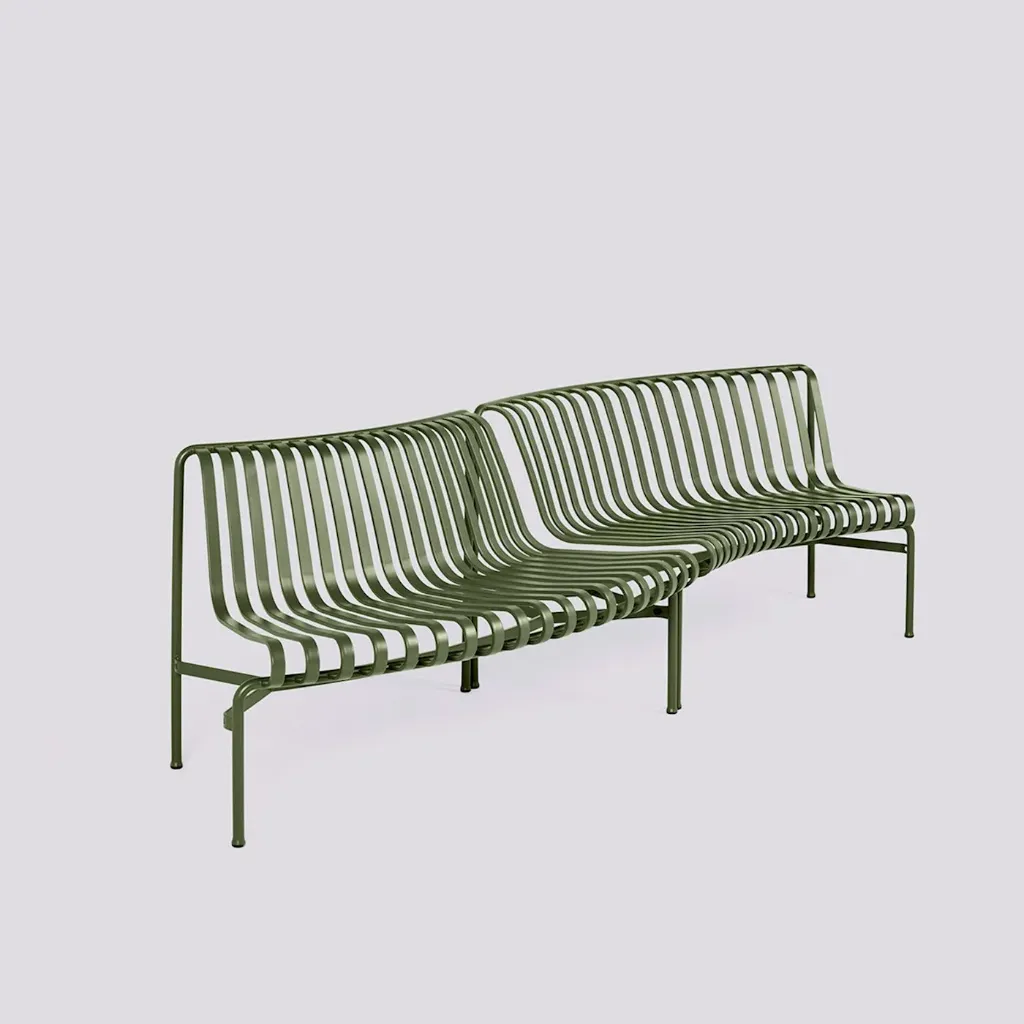 Banc Palissade Park In/In – ensemble de départ (2 bancs) – olive