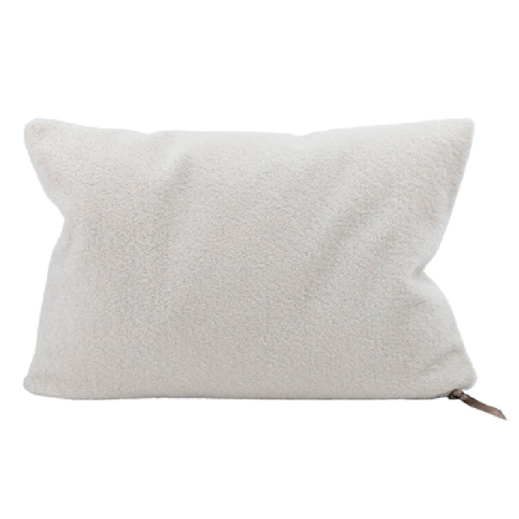 Coussin Vice Versa Bouclette Teddy - off white (65 x 65 cm)